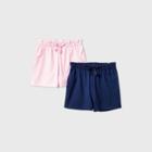 Baby Girls' 2pk Pull-on Shorts - Cat & Jack Blue