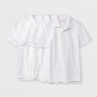Boys' 5pc Short Sleeve Pique Uniform Polo Shirt - Cat & Jack White