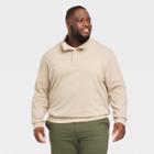 Men's Big & Tall Regular Fit High Neck Pullover Sweatshirt - Goodfellow & Co Tan