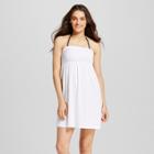 Cover 2 Cover Women's Terry Smocked Strapless Cover Up Dress White M - Cover