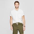 Men's Printed Slim Fit Short Sleeve Button-down Shirt - Goodfellow & Co White