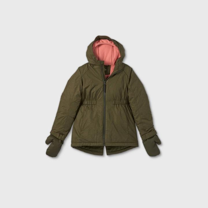 Girls' Winter Parka Jacket - All In Motion Olive