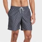 Men's 7 Geo Swim Trunks - Goodfellow & Co Black