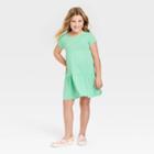 Girls' Tiered Short Sleeve Knit Dress - Cat & Jack Green