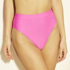 Women's High Leg High Waist Bikini Bottom - Xhilaration Pink
