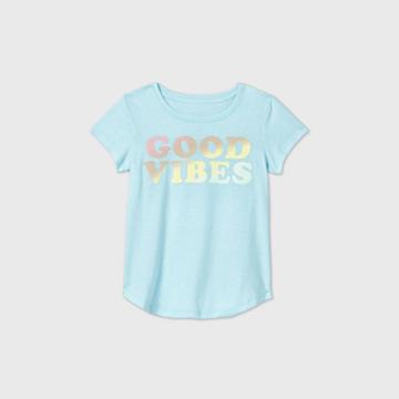 Girls' L.o.l. Vintage 'good Vibes' Short Sleeve T-shirt - Blue