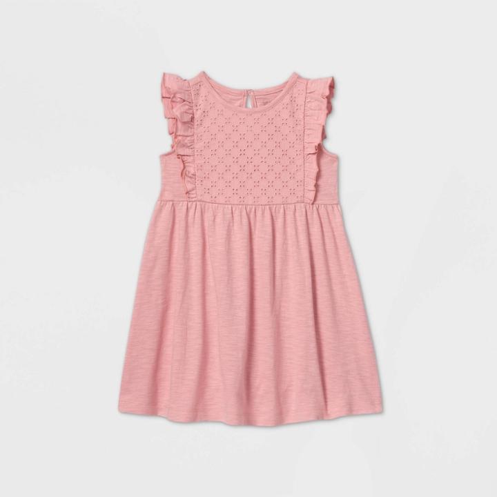 Toddler Girls' Tank Top Eyelet Dress - Just One You Made By Carter's Pink