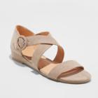Women's Adonia Ankle Strap Sandals - A New Day Taupe (brown)