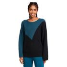 Women's Crewneck Pullover Sweater - Victor Glemaud X Target Black/teal Blue Xxs