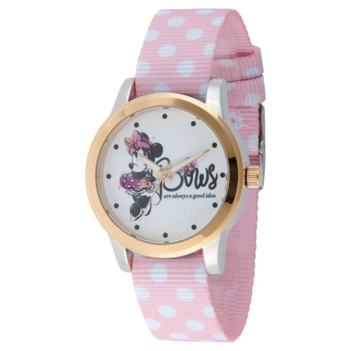 Women's Disney Minnie Mouse Two Tone Alloy Watch - Pink
