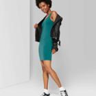 Target Women's Strappy Square Neck Knit Dress - Wild Fable Zenith Teal
