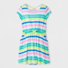 Girls' Short Sleeve Stripe Dress - Cat & Jack M,