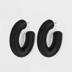 Sugarfix By Baublebar Retro Hoop Earrings - Black, Women's