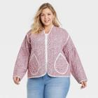 Women's Plus Size Quilted Jacket - Universal Thread Purple