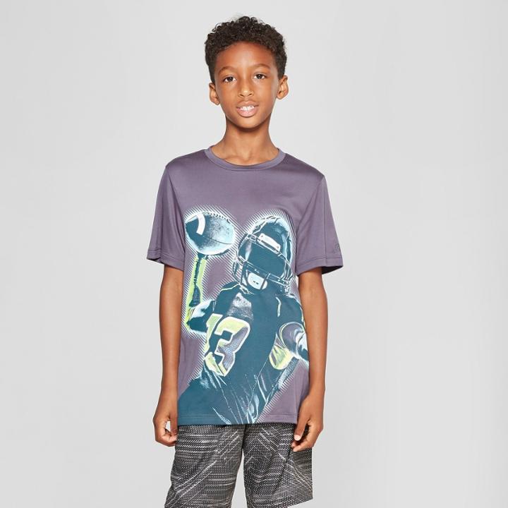 Boys' Go Long Graphic Tech T-shirt - C9 Champion Dark Grey