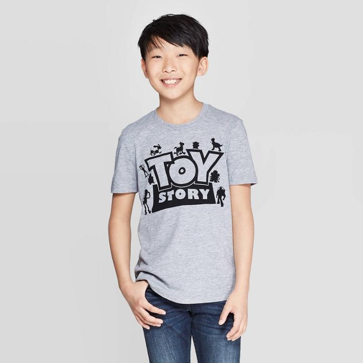 Boys' Toy Story Group Short Sleeve T-shirt - Heather Gray