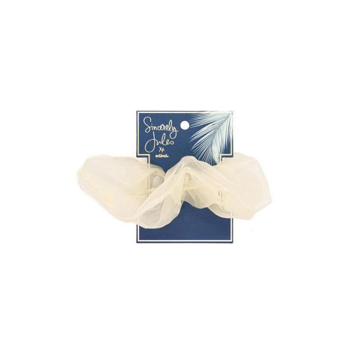 Scunci Extra Large Organza Cloud Scrunchie - Cream, Beige