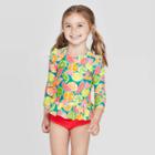 Target Toddler Girls' Long Sleeve Rash Guard Set - Yellow