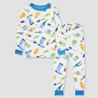 Burt's Bees Baby Toddler Boys' 2pc Garden Goods Organic Cotton Snug Fit Pajama Set -