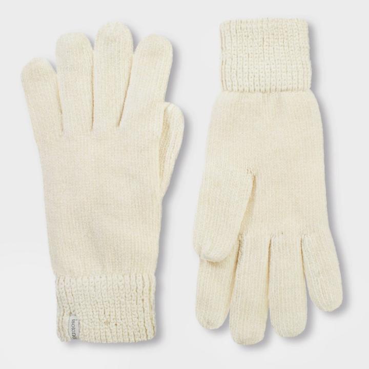 Isotoner Women's Chenille Gloves - Cream One Size, Ivory