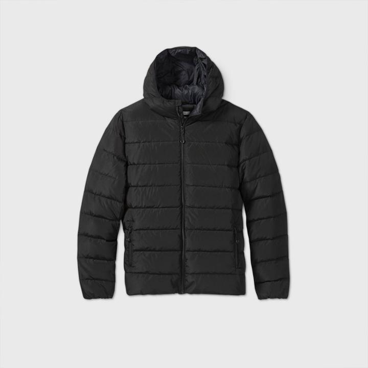 Men's Tall Re-down Puffer Jacket - Goodfellow & Co Black