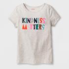 Girls' Adaptive Short Sleeve Kindness Matters Graphic T-shirt - Cat & Jack Brown