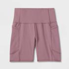 Girls' Pocket Bike Shorts - All In Motion Lilac Purple