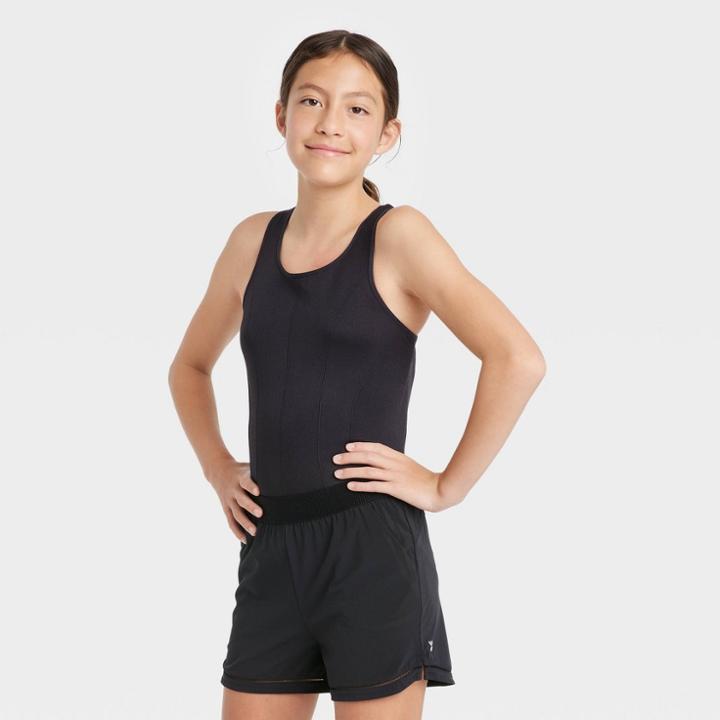 Girls' Seamless Leotard - All In Motion Black