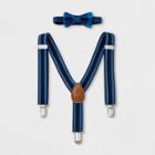 Baby Boys' Bowtie And Suspenders Set - Cloud Island Blue