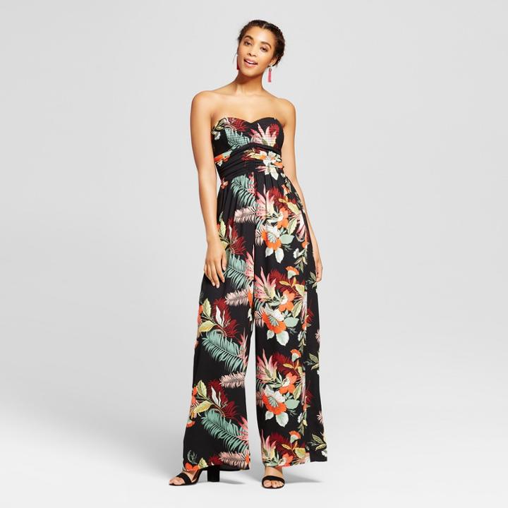 Women's Strapless Quilted Jumpsuit - Xhilaration (juniors') Black