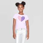 Petitegirls' Short Sleeve Flip Sequin Heart T-shirt - Cat & Jack Purple L, Girl's,