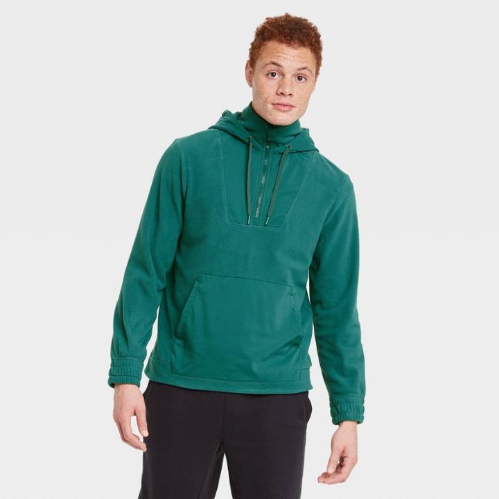 Men's Fleece Pullover Sweatshirt - All In Motion Dark Teal