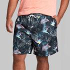 Men's Big & Tall 7 Birds Of Paradise Swim Trunks - Original Use Black