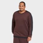 Men's Big & Tall Tech Fleece Crewneck Pullover - All In Motion Dark Berry Xxxl, Dark Pink