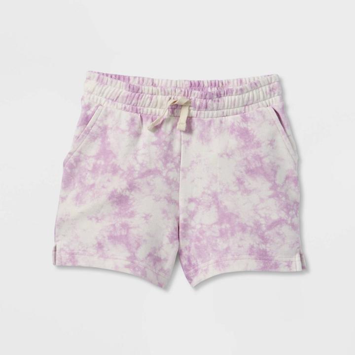 Kids' Shorter-length Tie-dye Shorts - Cat & Jack Purple