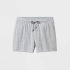 Women's Plus Size Mid-rise Leisure Shorts - Ava & Viv Light Gray X, Women's
