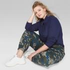 Women's Plus Size Long Sleeve Waffle Quarter Zip - Wild Fable Blue