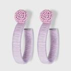 Seed Bead Post With Thread Wrapped Hoop Earrings - A New Day