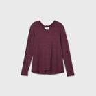 Women's Long Sleeve Twist-back Top - All In Motion Mulberry