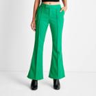 Women's Mid-rise Flare Pants - Future Collective With Kahlana Barfield Brown Green