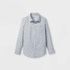 Boys' Woven Long Sleeve Button-down Shirt - Cat & Jack Cream/blue