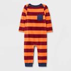 Baby Boys' Striped Romper With Pocket - Cat & Jack Newborn, Blue/red/orange