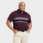 Men's Chest Stripe Golf Polo Shirt - All In Motion Purple