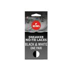Kiwi One-touch Elastic No Tie Sneaker Shoe Laces - Black & White 45, Adult Unisex, Size: