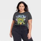Women's Teenage Mutant Ninja Turtles Plus Size Boyfriend Short Sleeve Graphic T-shirt - Black