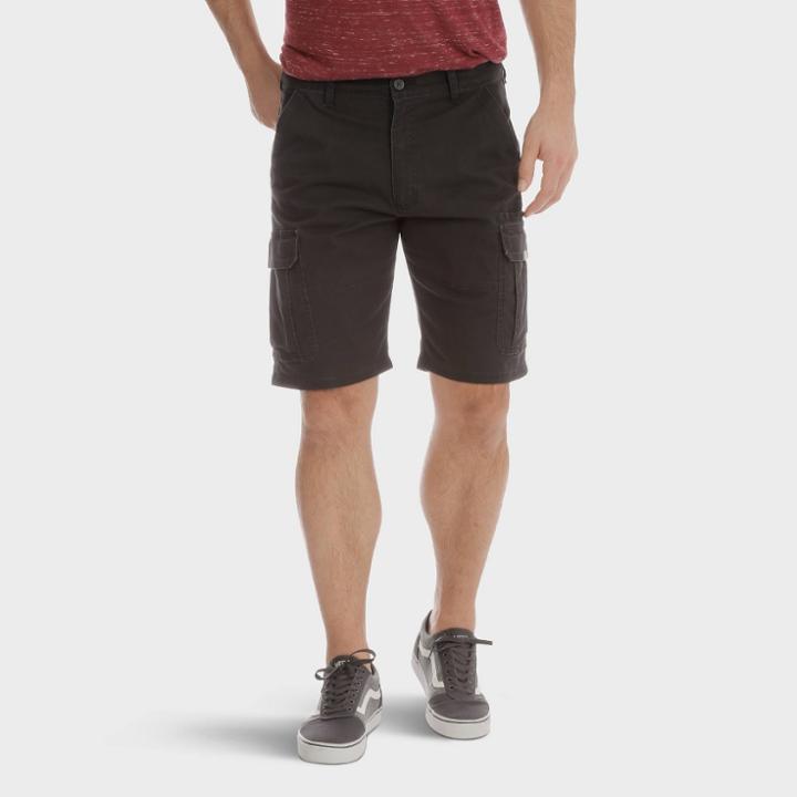 Wrangler Men's 10 Cargo Twill Shorts - Black