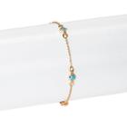 Adjustable Delicate Station Bracelet - A New Day Turquoise/gold
