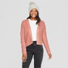 Women's Long Sleeve Side Lace-up Open Cardigan - Almost Famous (juniors')