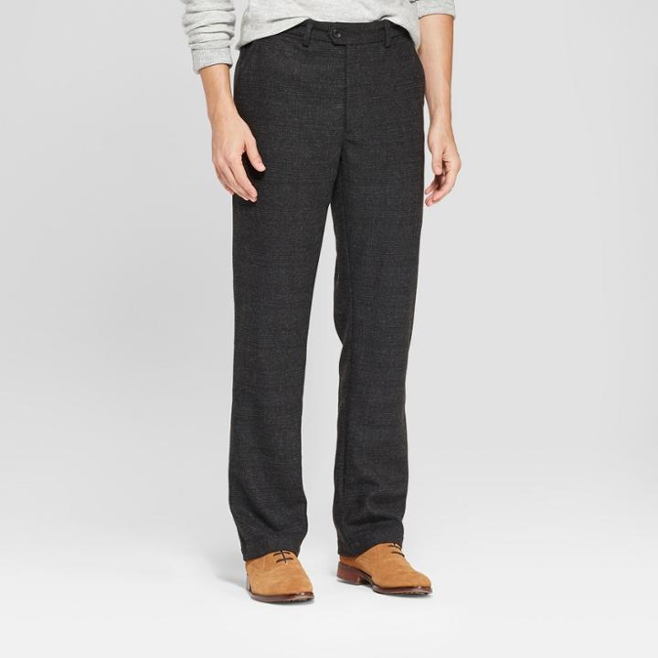 Men's Plaid Slim Fit Lightweight Trouser - Goodfellow & Co Zodiac Night