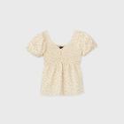 Girls' Smocked Short Sleeve Top - Art Class M,